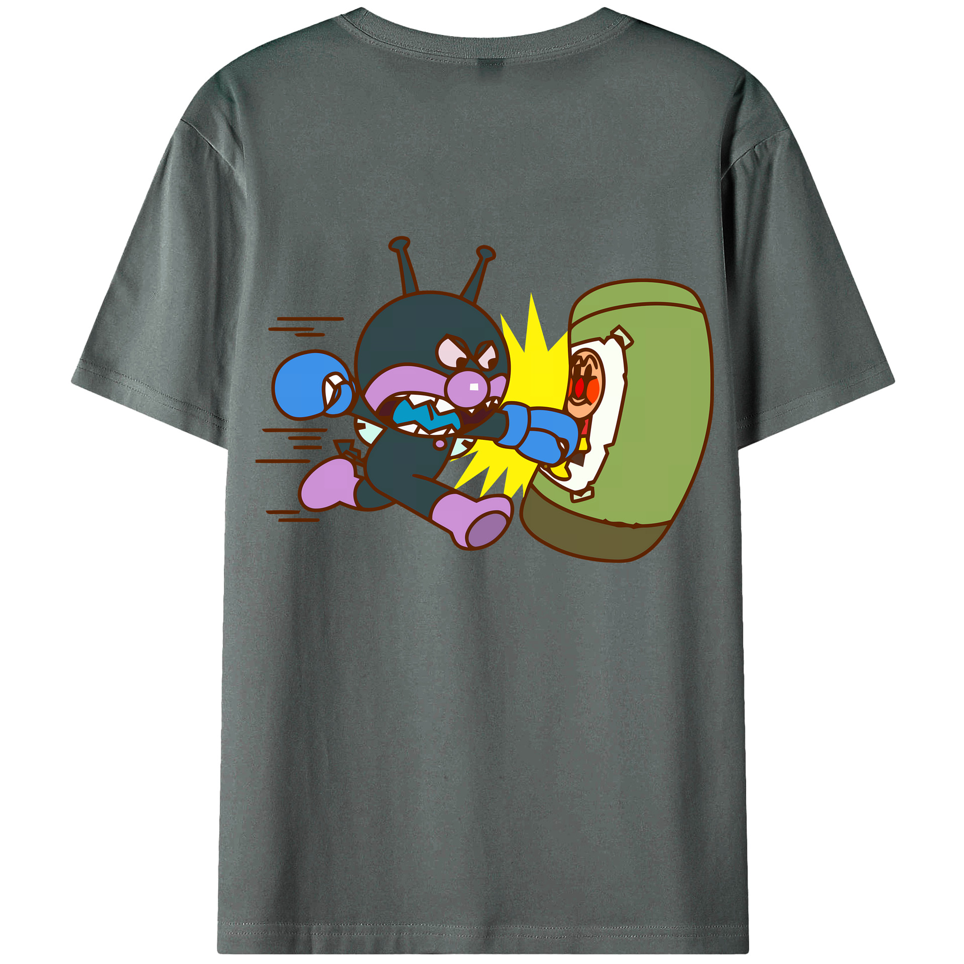 （画像用） アンパンマン Anpanman 綿100％ メンズ半袖Tシャツ（バックプリント） 通気性